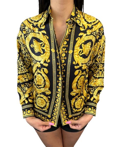 gianni versace shirt gold